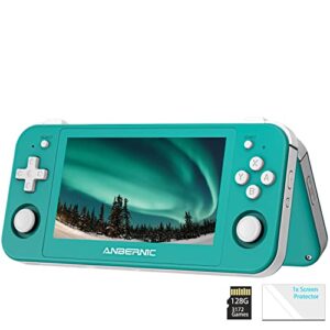 rg505 handheld game console android 12,unisoc tiger t618 built-in 128g pre-loaded 3172 games,gyroscope sensor and 4.95 inch oled touch screen