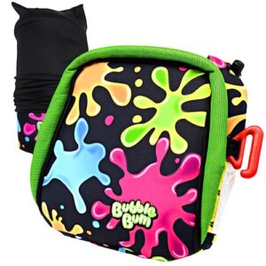 bubblebum travel car seat - inflatable booster seat for car - narrow slim fit - travel booster seat for 4-11 year olds - slime