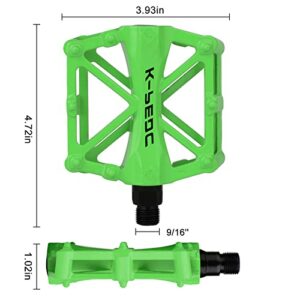 TXJ Sports Bike Pedals 9/16" Bicycle Pedals Mountain Bike, Aluminium Lightweight Platform Pedals for BMX MTB Road Bikes