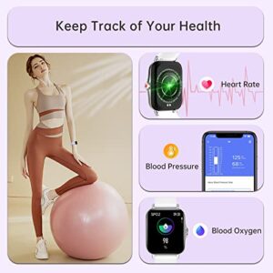 Colesma Smartwatch for Women(Answer/Make Call), Waterproof Fitness Tracker with Health Monitor Heart Rate/Blood Pressure/Blood Oxygen, 1.69" HD Full Touch Screen Smart Watch for iPhone & Android