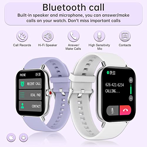 Colesma Smartwatch for Women(Answer/Make Call), Waterproof Fitness Tracker with Health Monitor Heart Rate/Blood Pressure/Blood Oxygen, 1.69" HD Full Touch Screen Smart Watch for iPhone & Android