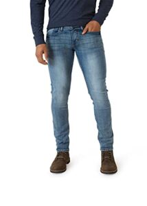 izod men's jeans - slim fit comfort stretch denim jeans for men, size 34x30, nautical blue