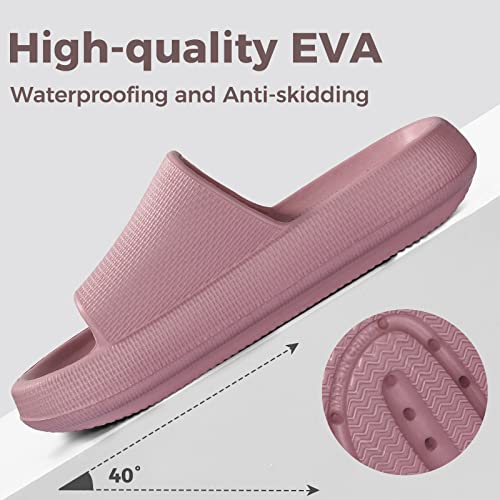 Leevar Blush Cloud Slides for Women and Men - Soft, Comfy, Relax Cloud Slippers, Thick Sole, Non-slip Pillow Slippers, Easy to Clean, Shower, Swimming, Beach, Indoor and Outdoor Pillow Slides