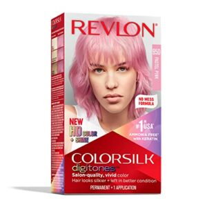 revlon permanent hair color colorsilk digitones with keratin, 95d pastel pink (pack of 1)