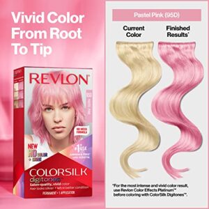 Revlon Permanent Hair Color ColorSilk Digitones with Keratin, 95D Pastel Pink (Pack of 1)