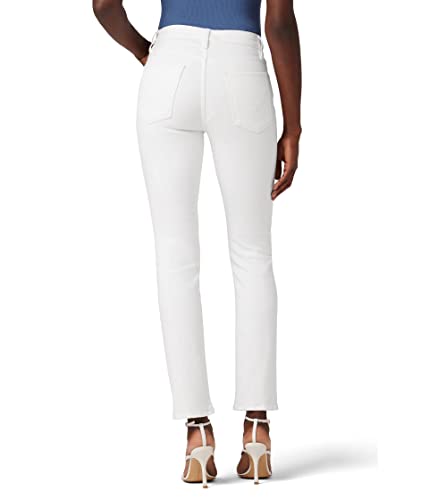 HUDSON Jeans Women's Nico Mid Rise, Straight Leg Ankle Jean, White