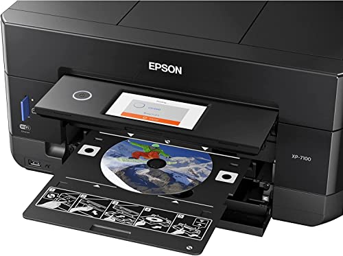 Epson Expression Premium XP-7100 All-in-One Color Inkjet Printer - Print Scan Copy - 15 ppm, 5760 x 1440 dpi, 8.5 x 14, Auto 2-Sided Printing, 30-Page ADF, Card Slot, Printable CD/DVD