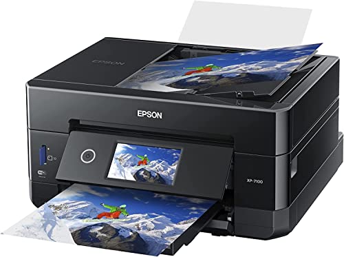 Epson Expression Premium XP-7100 All-in-One Color Inkjet Printer - Print Scan Copy - 15 ppm, 5760 x 1440 dpi, 8.5 x 14, Auto 2-Sided Printing, 30-Page ADF, Card Slot, Printable CD/DVD