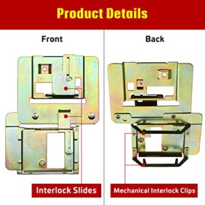 Generator Interlock Kit Compatible with Siemens and Murray, ECSBPK03 Mechanical Interlock Kit Between The Main Breaker Powered by Utility Power and Generator Powered by Standby Power.