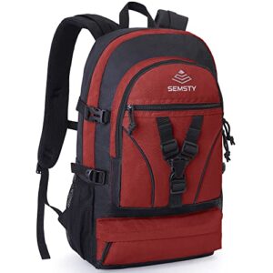 semsty hiking backpack, 30l/40l/50l expandable hiking backpack for men and women, travel camping backpack flight approved
