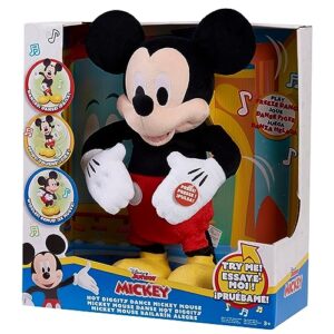 mickey disney junior mouse hot diggity dance feature plush stuffed animal, motion, sounds, and games, officially licensed kids toys for ages 3 up by just play