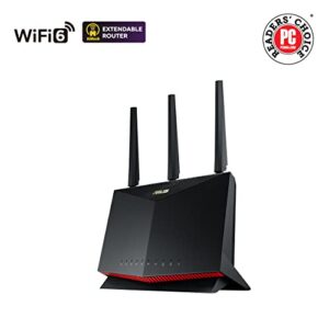 ASUS RT-AX86U Pro (AX5700) Dual Band WiFi 6 Extendable Gaming Router, 2.5G Port, Mobile Game Mode, Port Forwarding, Subscription-Free Network Security, VPN, AiMesh Compatible