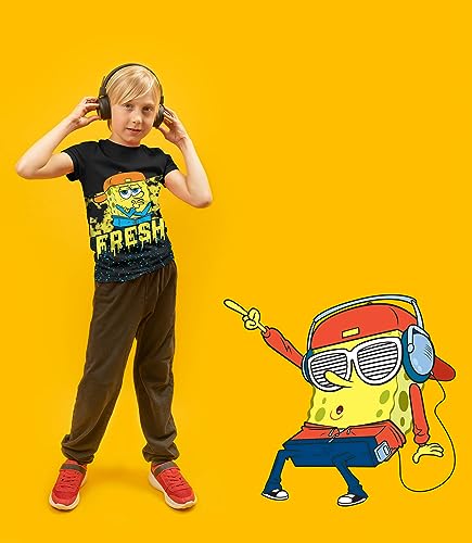 Nickelodeon Spongebob Square Pants Shirts for Boys (3-Pack) KidsGraphic Tshirt for Toddler & Up - 10 Wh/Bk/YEL SS