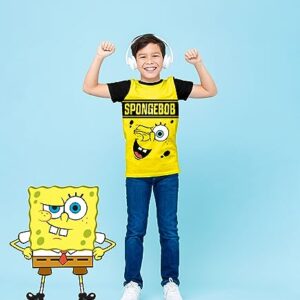 Nickelodeon Spongebob Square Pants Shirts for Boys (3-Pack) KidsGraphic Tshirt for Toddler & Up - 10 Wh/Bk/YEL SS