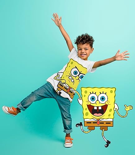 Nickelodeon Spongebob Square Pants Shirts for Boys (3-Pack) KidsGraphic Tshirt for Toddler & Up - 10 Wh/Bk/YEL SS