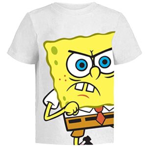 Nickelodeon Spongebob Square Pants Shirts for Boys (3-Pack) KidsGraphic Tshirt for Toddler & Up - 10 Wh/Bk/YEL SS