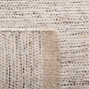 Safavieh Vermont Collection Area Rug - 9' x 12', Beige & Ivory, Handmade Wool, Ideal for High Traffic Areas in Living Room, Bedroom (VRM807B)