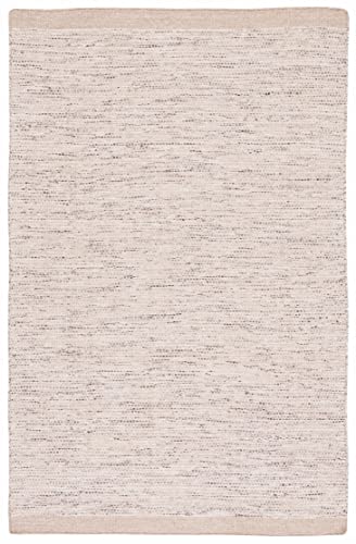 Safavieh Vermont Collection Area Rug - 9' x 12', Beige & Ivory, Handmade Wool, Ideal for High Traffic Areas in Living Room, Bedroom (VRM807B)