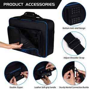 Alltripal Carrying Case Compatible with PlayStation 5 Console, Case Travel Bag & Protective Shoulder Storage Bag for PS5 Disc/Digital Edition Headset/Controller/Stand/Game Cards & Accessories