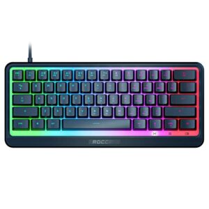 ROCCAT Magma Mini - 60% RGB Gaming Keyboard with 5 Programmable Lighting Zones, Membrane Key switches, Programmable Function Layers, Anti-Ghosting, & Spill Resistance - Black