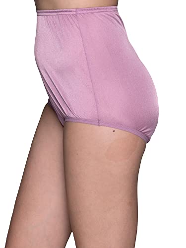 Vanity Fair Women's Perfectly Yours High Waisted Brief Panties, Nylon-Orchid Dream/Cashmere/White, 6