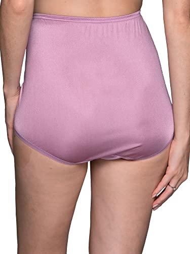 Vanity Fair Women's Perfectly Yours High Waisted Brief Panties, Nylon-Orchid Dream/Cashmere/White, 6