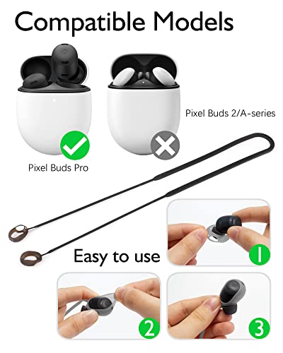 AHBTEYM for Google Pixel Buds Pro Case,Anti-Lost Strap,Silicone Cover with Keychain,Sports Lanyard for Women Men Girl boy for Google Pixel Buds Pro 2022 (Lemongrass Case+Lemongrass Strap)