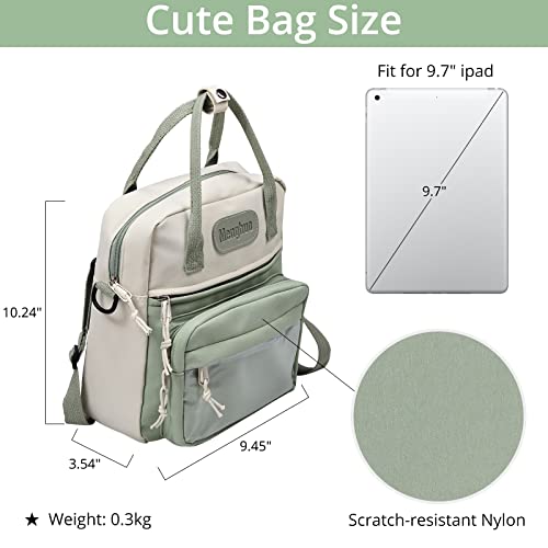 AoMoon Kawaii Backpack Japanese Cute School Bag Ita Bag JK Uniform Bag Aesthetic Backpack with Pin and Cute Accessories for Girls (S-Green)