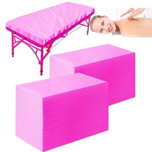 100pcs massage table sheets,disposable spa bed sheets non woven elastic bed sheets waterproof bed covers for spa tatto salon lash bed cover esthetician supplies