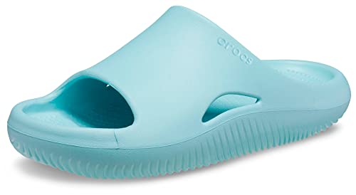 Crocs Unisex Mellow Slides Sandal, Pure Water, 4 US Men