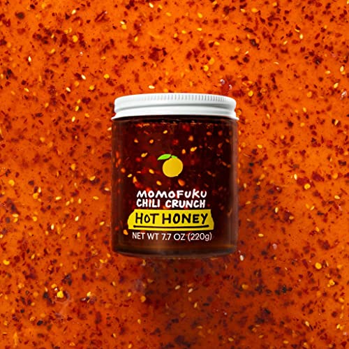 Momofuku Hot Honey Chili Crunch by David Chang 5.5 oz, Oil with Premium Wildflower Honey, Garlic and Shallots, Chili Crisp for Cooking, as Sauce or Topping