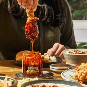 Momofuku Hot Honey Chili Crunch by David Chang 5.5 oz, Oil with Premium Wildflower Honey, Garlic and Shallots, Chili Crisp for Cooking, as Sauce or Topping