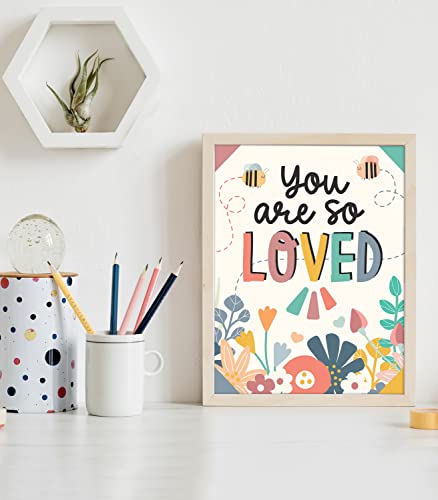 Carson Dellosa We Belong 12 Boho Rainbow Classroom Poster Set, Boho Neutral Motivational Mini Posters for Classroom, Wall Décor, Daycare, and Boho Neutral Classroom Décor