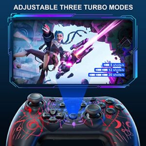 PowerLead Wireless Switch Pro Controller for Switch Lite/Switch OLED - Game Controller Compatible with PC, Android, Tablet with LED Light, Programmable Buttons, Turbo, Motion, and Dual Motor