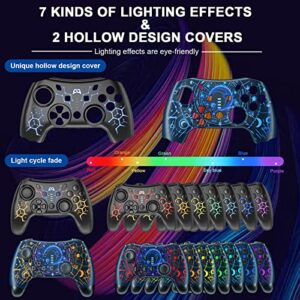 PowerLead Wireless Switch Pro Controller for Switch Lite/Switch OLED - Game Controller Compatible with PC, Android, Tablet with LED Light, Programmable Buttons, Turbo, Motion, and Dual Motor