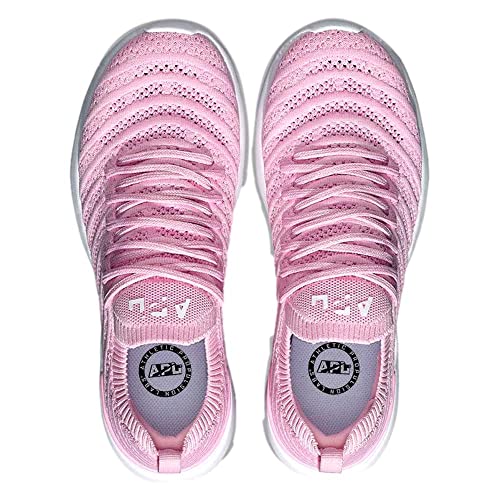 Athletic Propulsion Labs Women's Techloom Wave Shoe, Soft Pink/Bleached Pink/Melange, 7.5