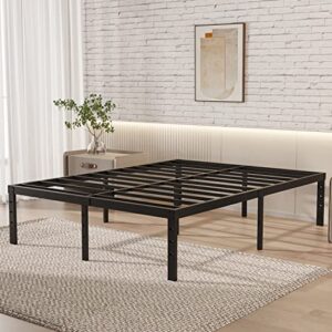 Oliway Full Bed Frame, 18 Inch Tall Metal Platform Bed Frame, Heavy Duty 3500lbs Steel Slat Support, Easy Assembly, Noise Free, No Box Spring Needed, Mattress Foundation, Underbed Storage Space