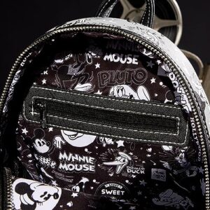 Loungefly Disney 100: Black and White Vault Mini-Backpack, Amazon Exclusive