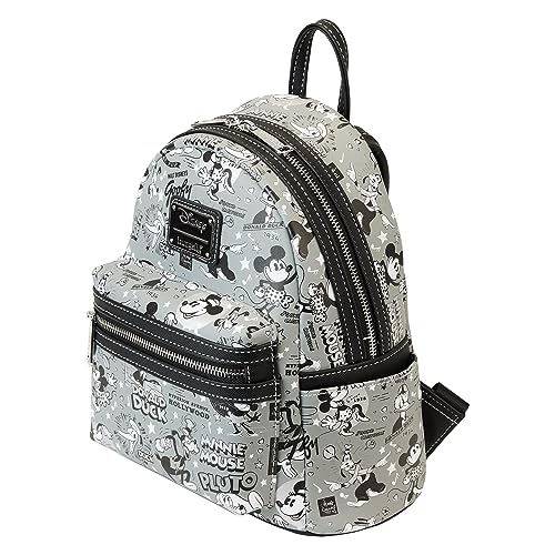 Loungefly Disney 100: Black and White Vault Mini-Backpack, Amazon Exclusive