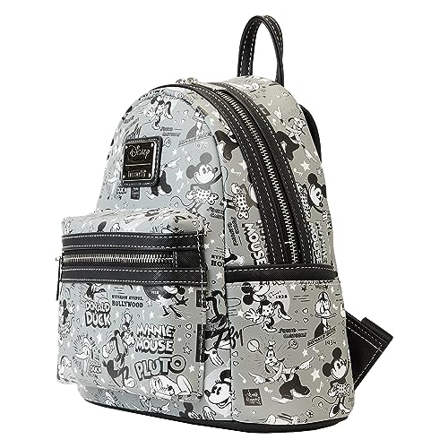 Loungefly Disney 100: Black and White Vault Mini-Backpack, Amazon Exclusive