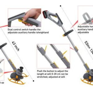 PATIOX Weed Wacker Cordless, Electric Weed Eater Rechargeable 3 in 1, Two 4.0 Ah Battery Powered Weed Whacker Cordless 20v Grass Trimmer with Blade and Charger (4.0 Ah Battery)…