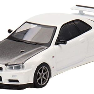 MINI GT 1/64 Nissan Skyline GT-R R34 V-Spec II N1 White (Right Handle) Finished Product