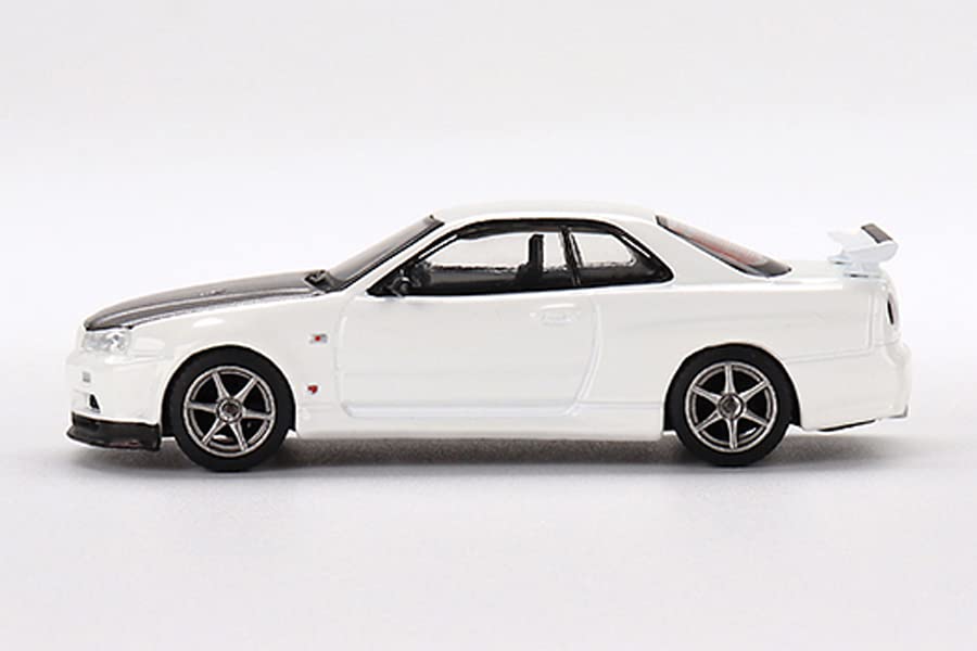 MINI GT 1/64 Nissan Skyline GT-R R34 V-Spec II N1 White (Right Handle) Finished Product