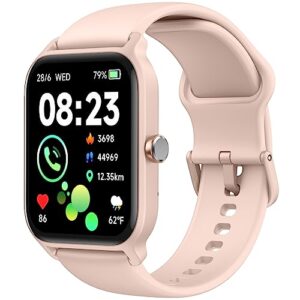 smart watch for women (answer/make call), 1.8" touch screen activity trackers for android iphone compatible with alexa built in, fitness heart rate blood oxygen sleep monitor, ip68 waterproof