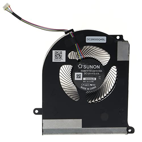 Replacement CPU+GPU Cooling Fan for Dell Alienware Area 51m R2 RTX 2080 TW5Y8 TPV77 DC28000Q3SL DC28000Q4SL DC 12V