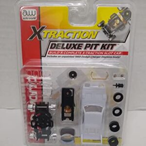 Auto World TRX110 XTraction Deluxe Pit Kit - Build A Complete XTraction HO Scale Slot Car - Includes unpainted 1969 Charger Daytona Body