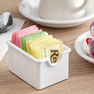 TrueCraftware –Set of 12 – Plastic Sugar Packet Holder White Color -Sugar Caddy Holder for Sweetener Packets Organizer Caddy for Coffee Bar Tea Bag Organizer for Table Restaurant Hotel