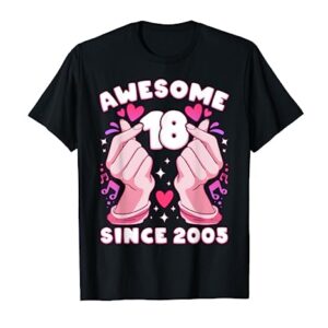 Girl 18th birthday, born 2005, K-pop heart, Saranghae T-Shirt