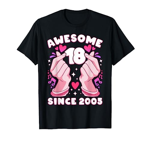 Girl 18th birthday, born 2005, K-pop heart, Saranghae T-Shirt