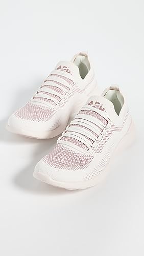 APL: Athletic Propulsion Labs Women's Techloom Breeze Sneakers, Ivory/Almond, Pink, White, 9 Medium US